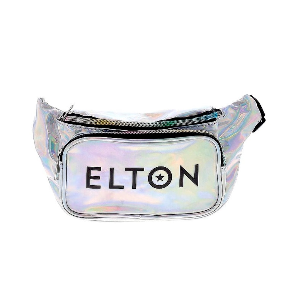 Authentic Elton John concert tour silver fanny pack, waist-bag/unisex